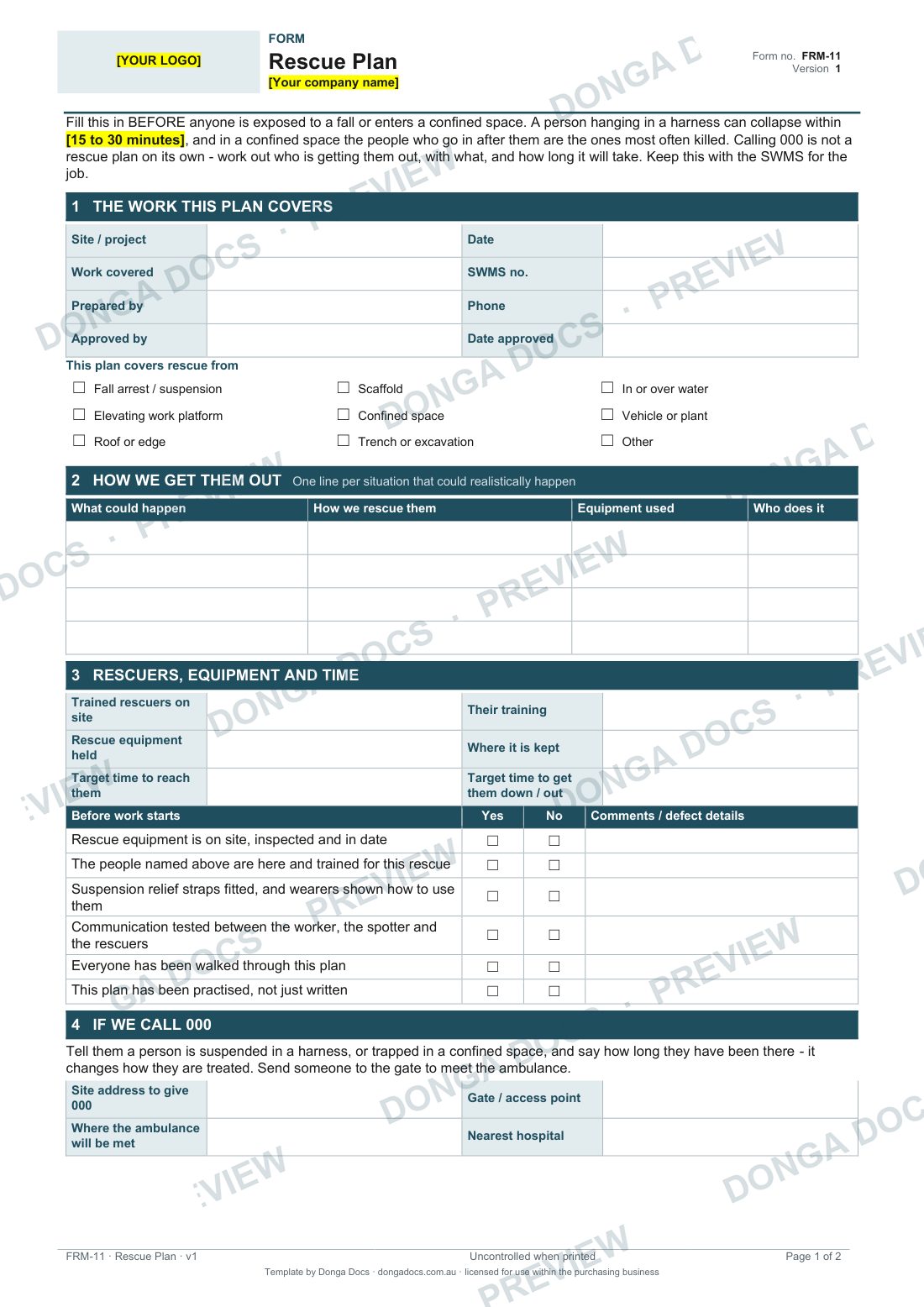Preview of page 1 of the Rescue Plan